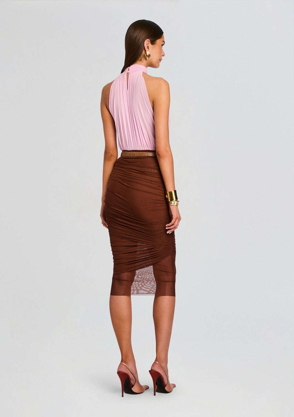 Isola Bodysuit by SEROYA in Dusty Pink, product image 5