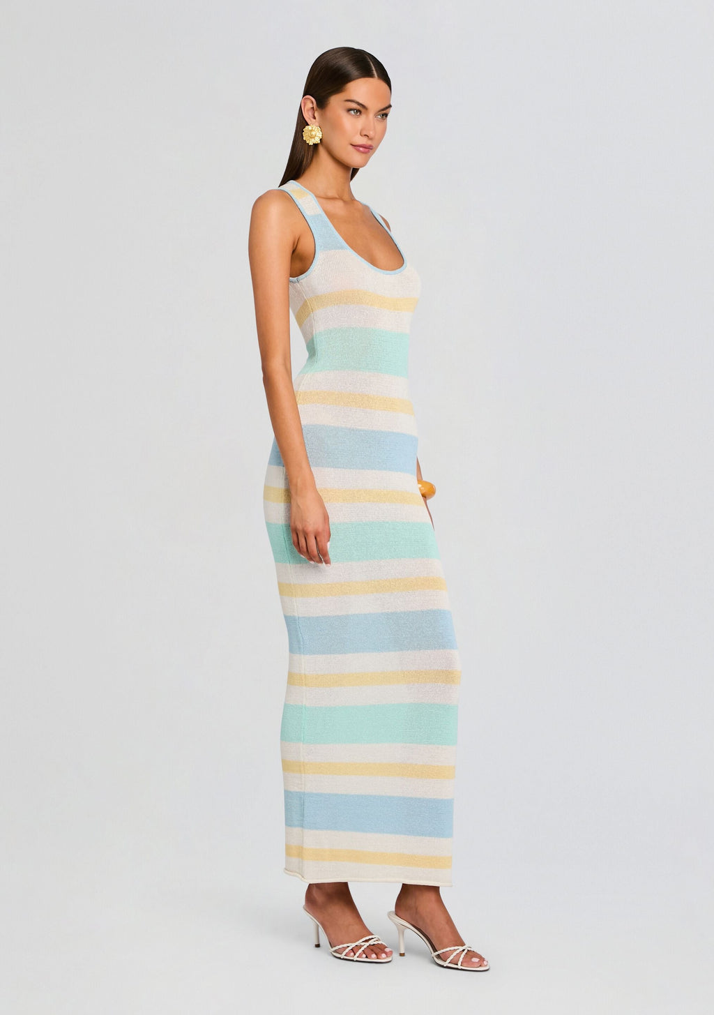 Jasmine Knit Dress by SEROYA in Pastel Stripe, product image 3