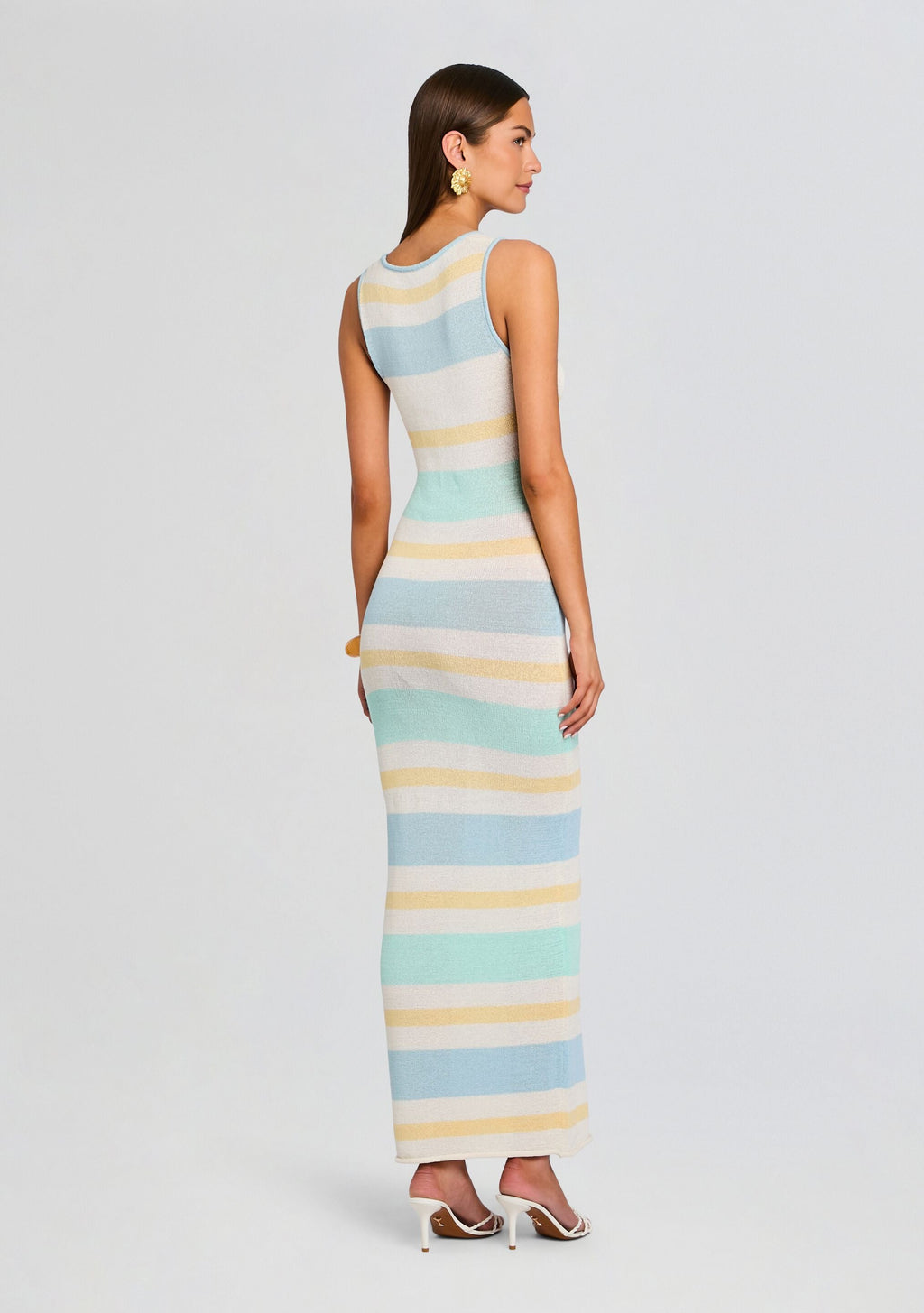 Jasmine Knit Dress by SEROYA in Pastel Stripe, product image 4