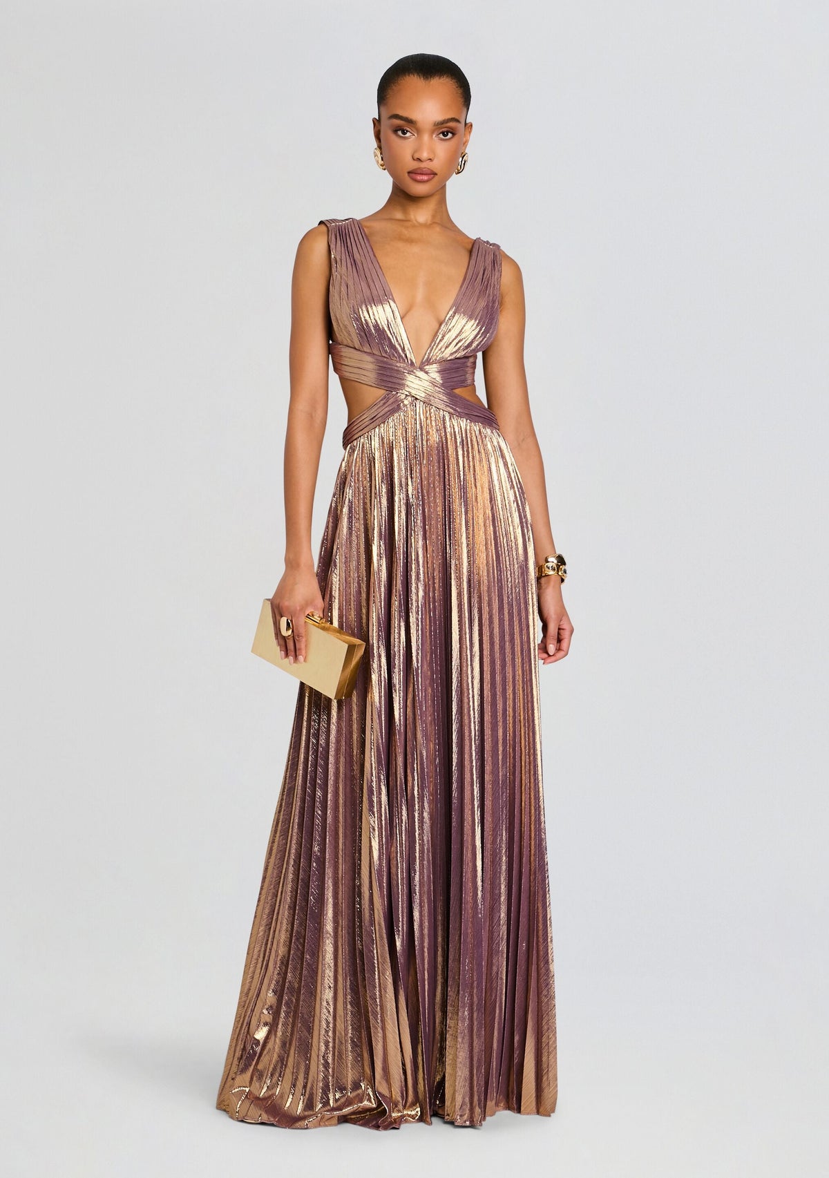 Dracey Dress by retrofête in Purple Gold, product image 1