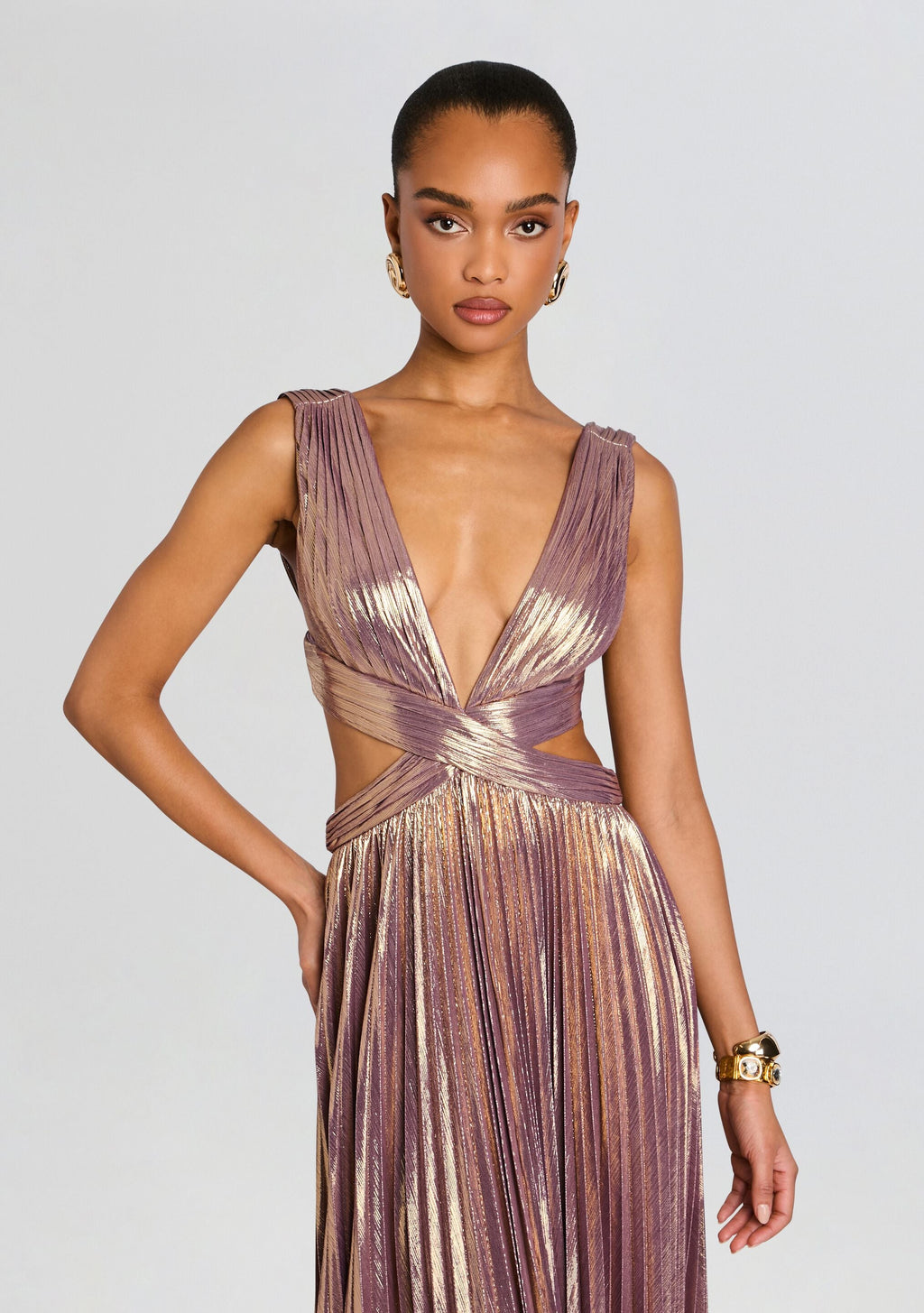 Dracey Dress by retrofête in Purple Gold, product image 5