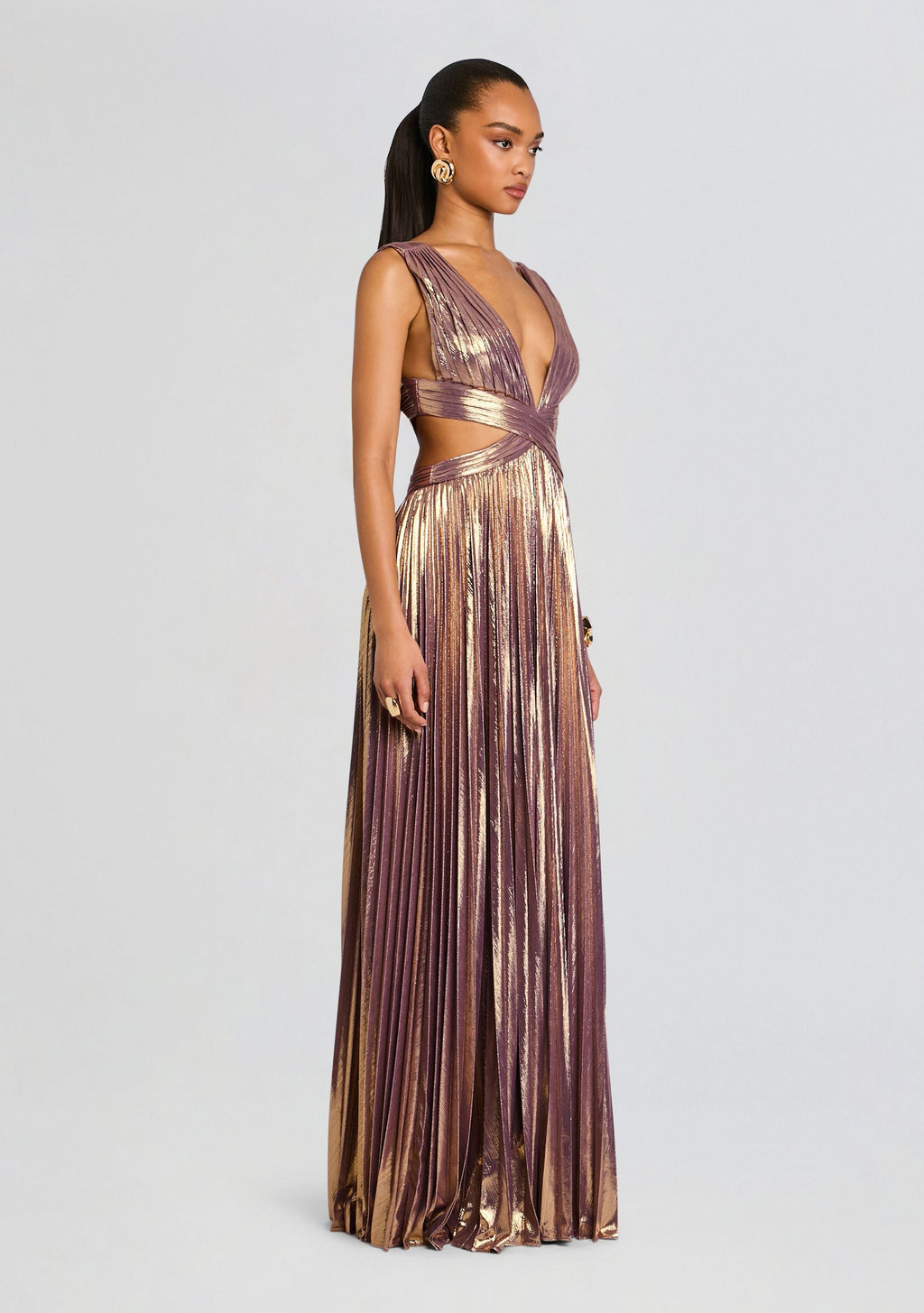 Dracey Dress by retrofête in Purple Gold, product image 3
