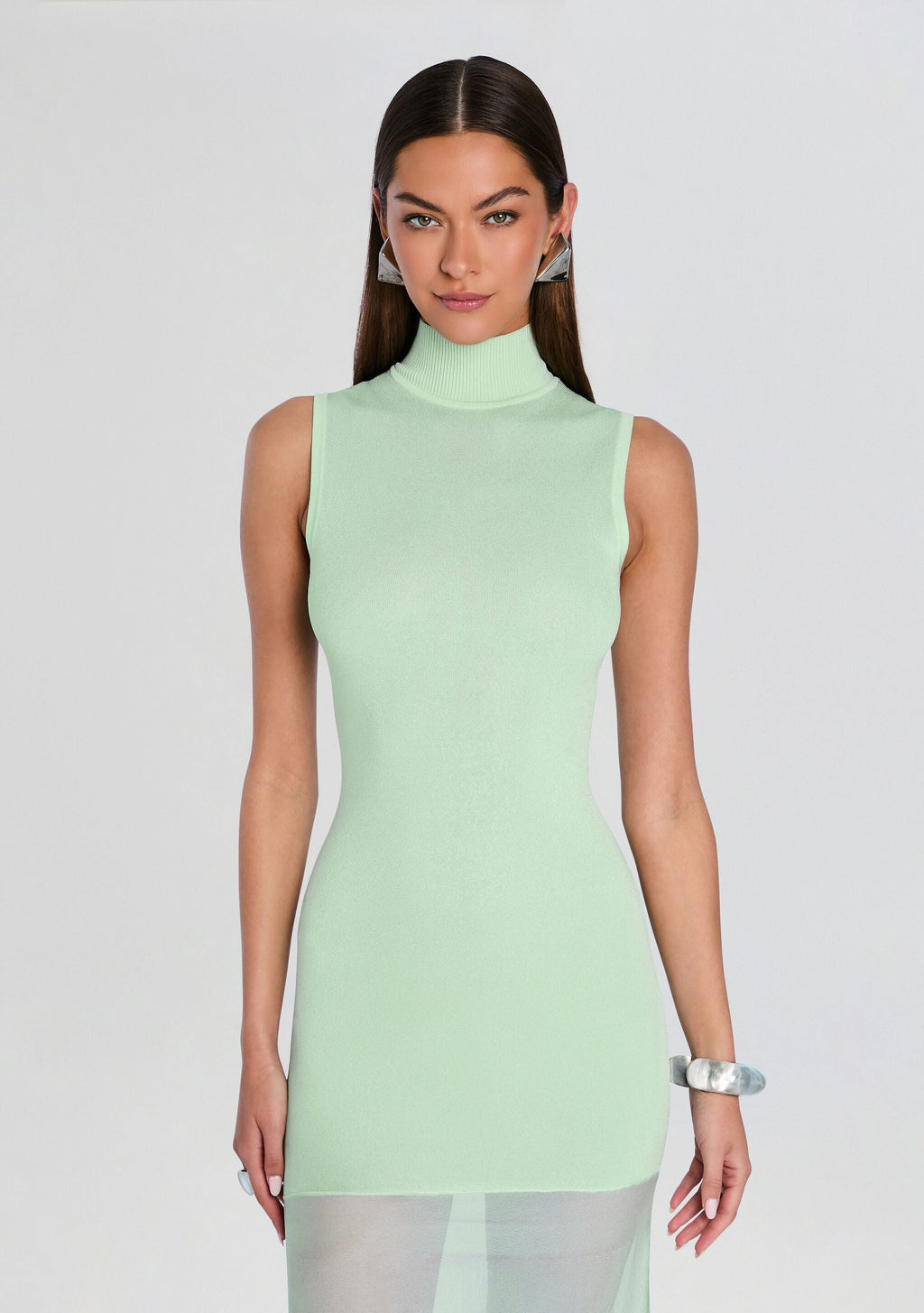 Amine Knit Maxi Dress by SEROYA in Spearmint, product image 5