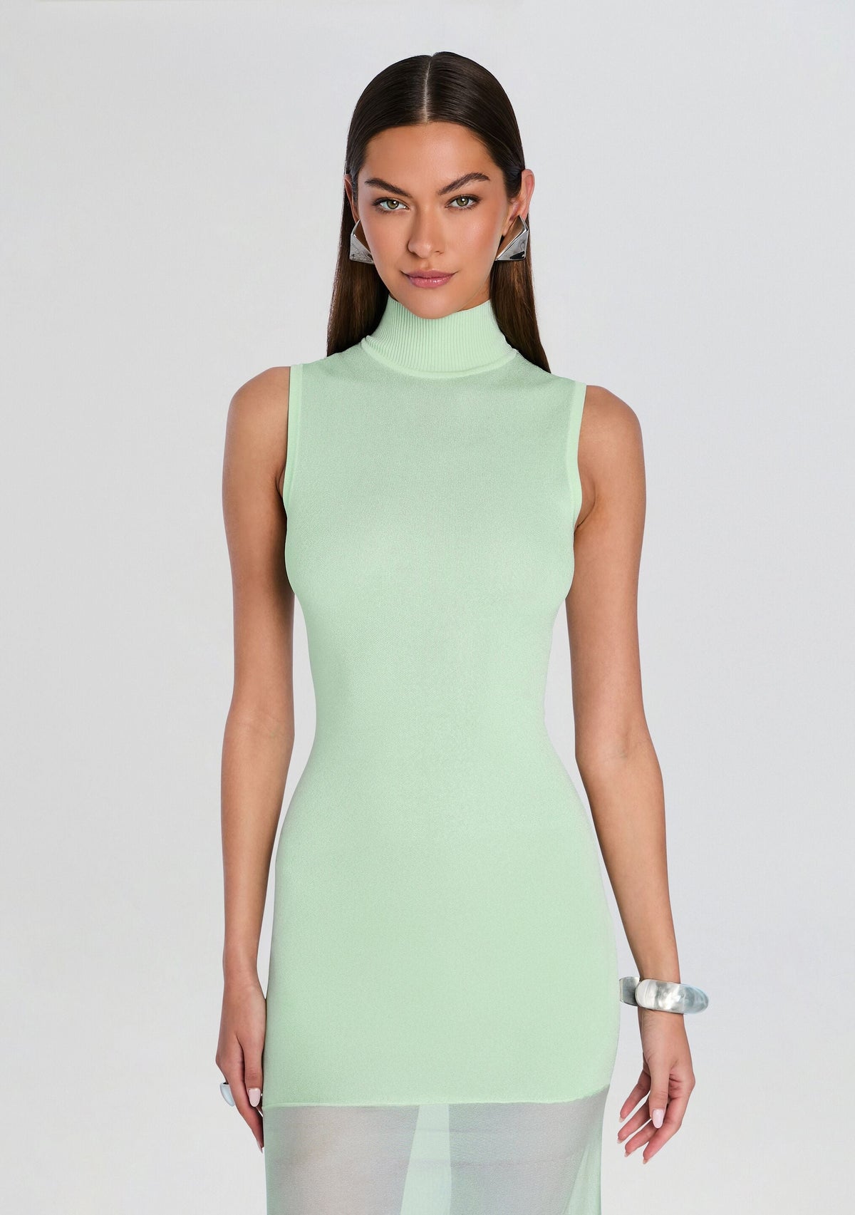 Amine Knit Maxi Dress by SEROYA in Spearmint, product image 5