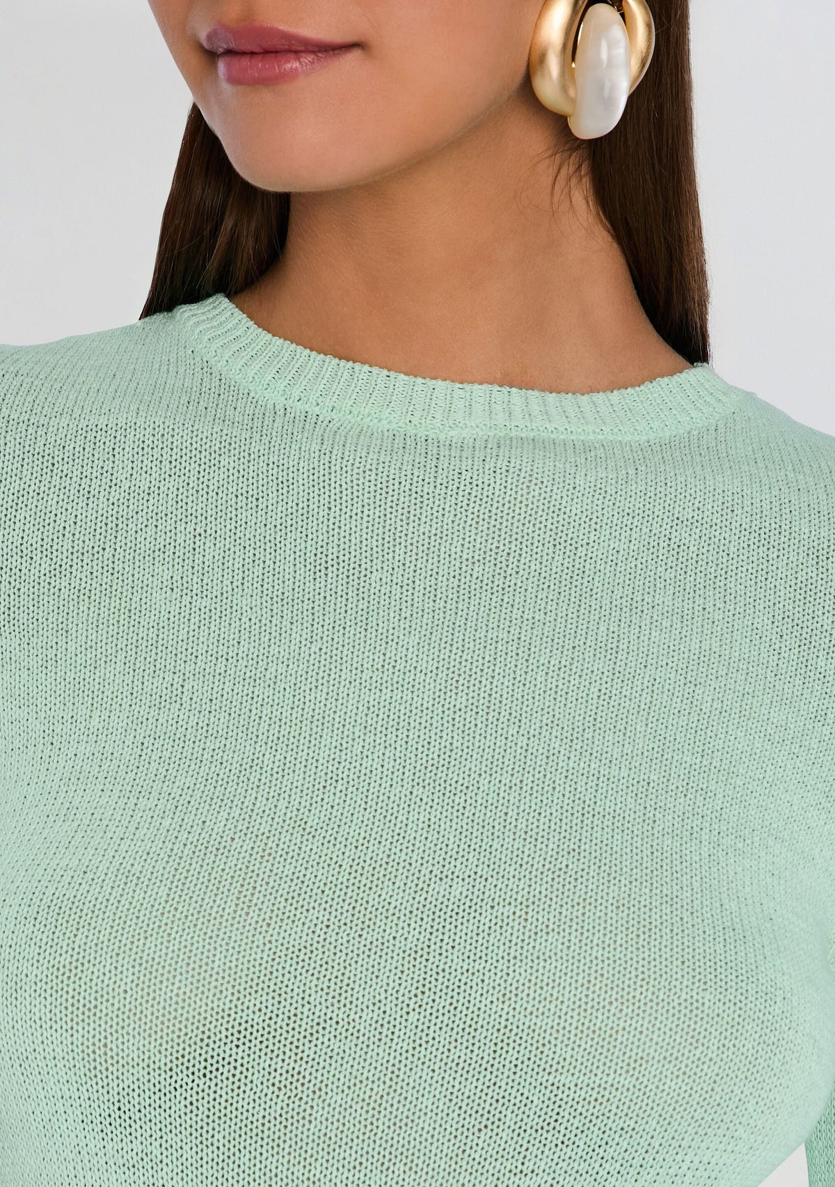 Bec Knit Mini Dress by SEROYA in Spearmint, product image 2