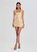 Elainy Sequin Lace Dress by retrofête in Yuzu, product image 1