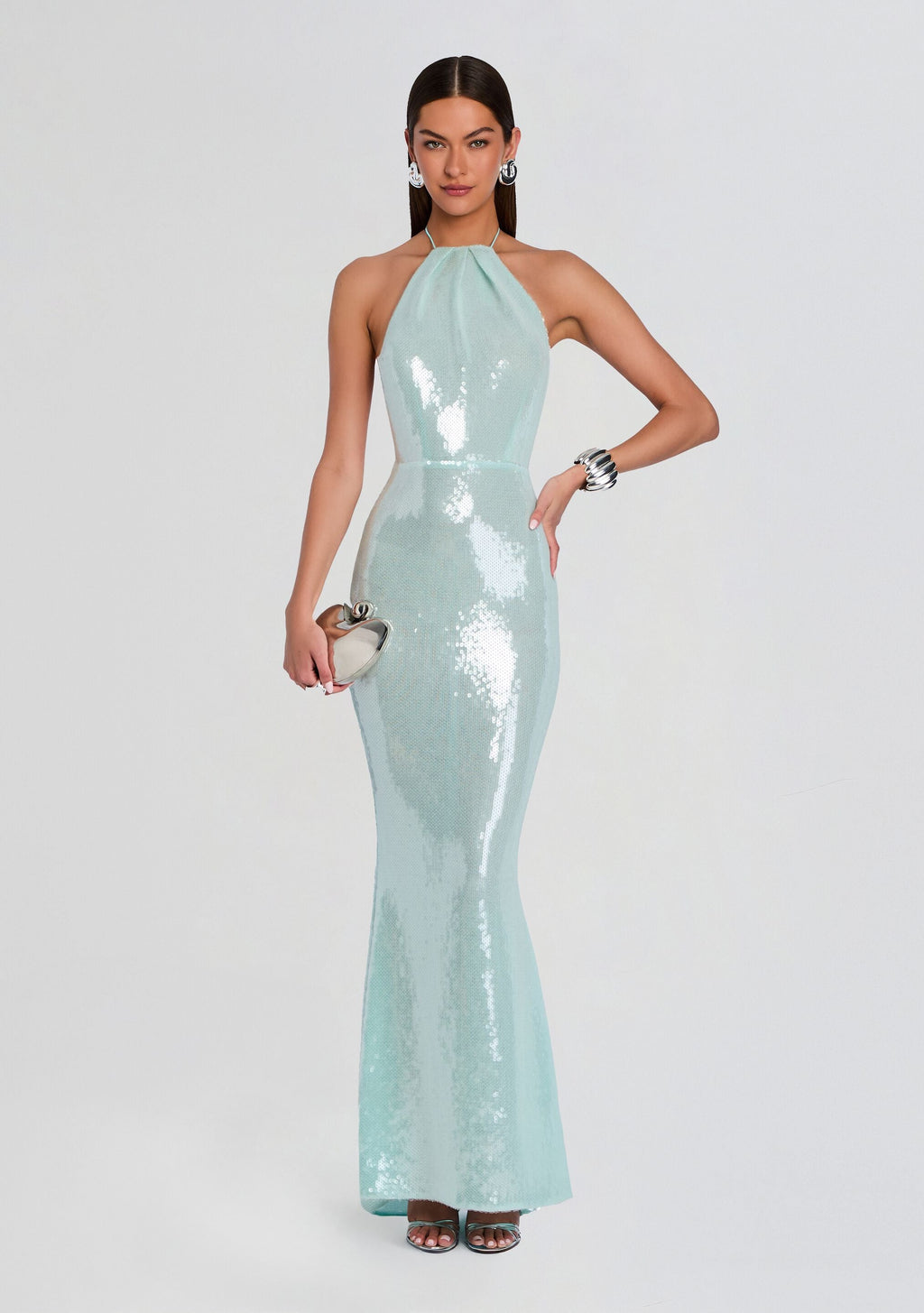 Elexa Sequin Dress by retrofête in Mint, product image 1