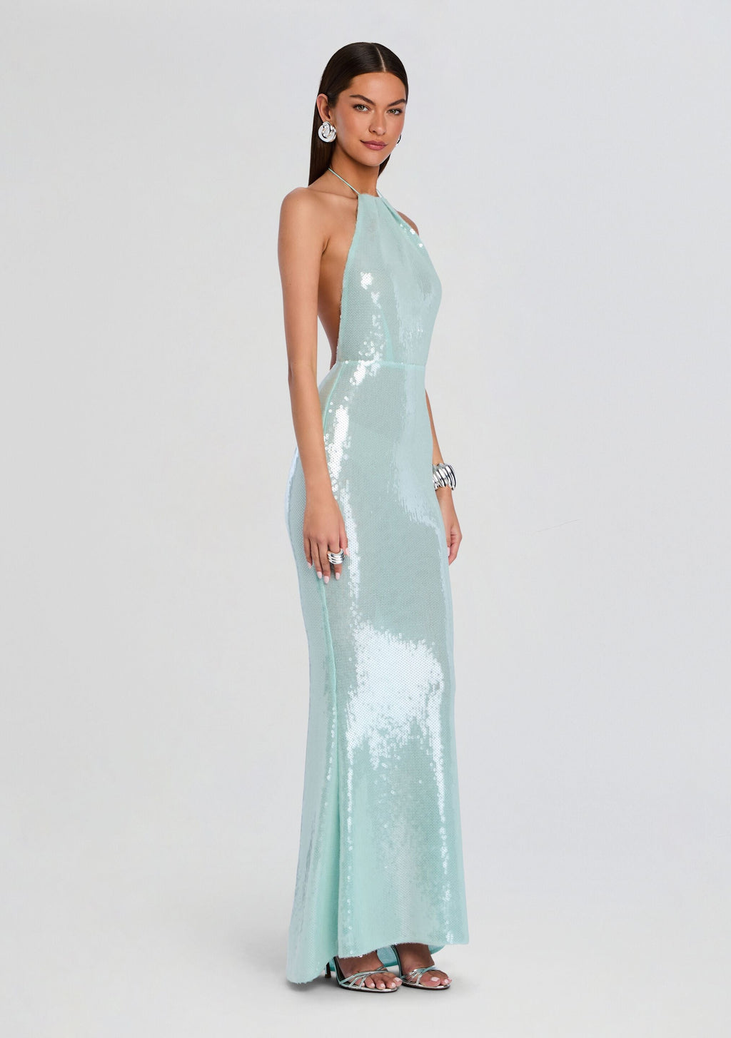 Elexa Sequin Dress by retrofête in Mint, product image 4