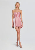 Elvirra Dress by retrofête in Metallic Rosa, product image 1