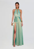 Faelina Dress by retrofête in Golden Mint, product image 1