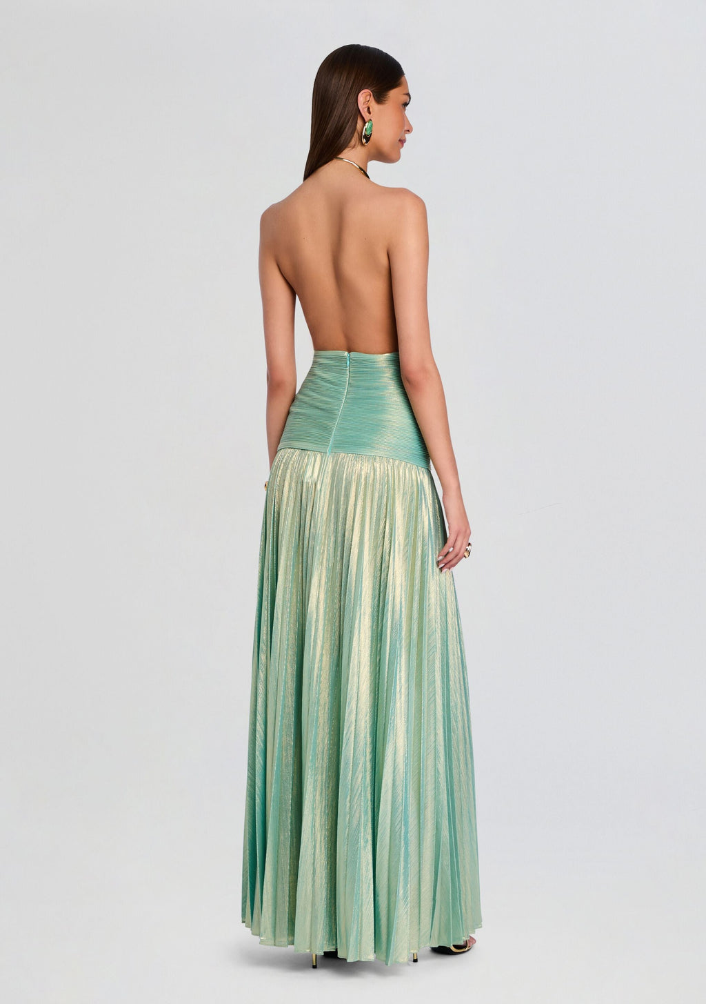 Faelina Dress by retrofête in Golden Mint, product image 5