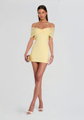 Jayne Mini Dress by SEROYA in Butter, product image 1