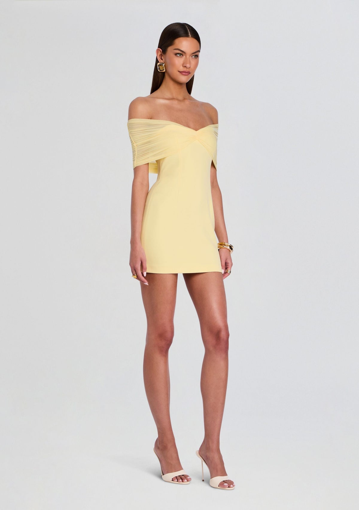 Jayne Mini Dress by SEROYA in Butter, product image 3