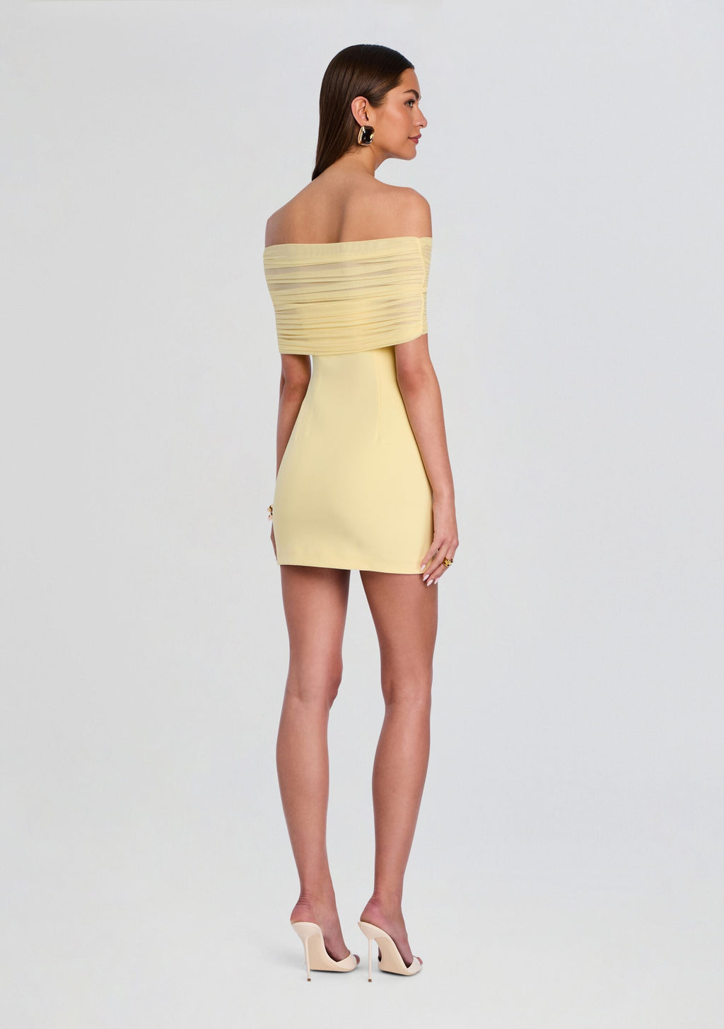 Jayne Mini Dress by SEROYA in Butter, product image 4