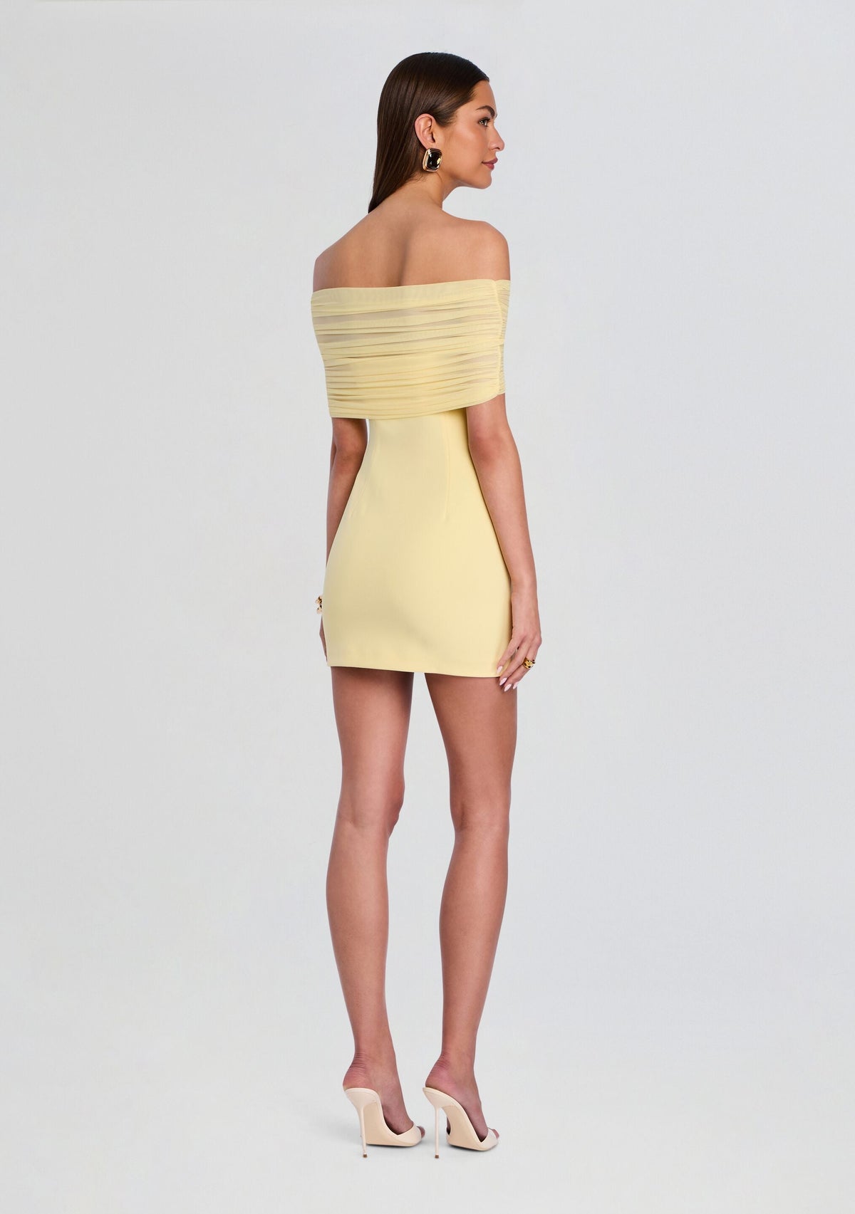 Jayne Mini Dress by SEROYA in Butter, product image 4