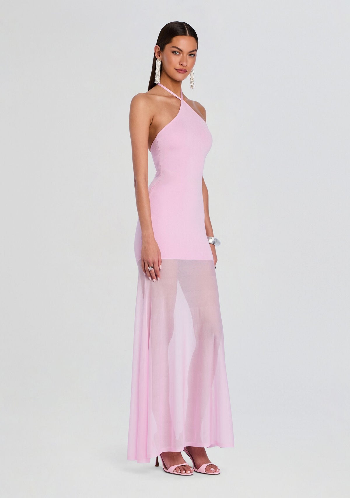 Jemma Knit Maxi Dress by SEROYA in Ballet Pink, product image 3