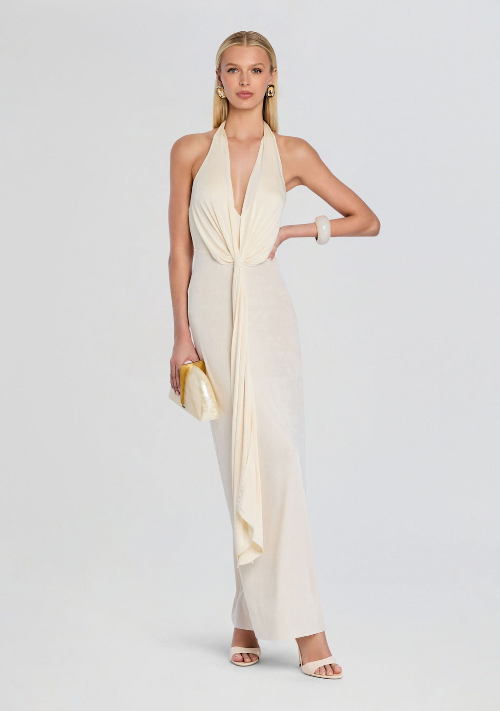 Kayla Maxi Dress by SEROYA in Eggshell, product image 1