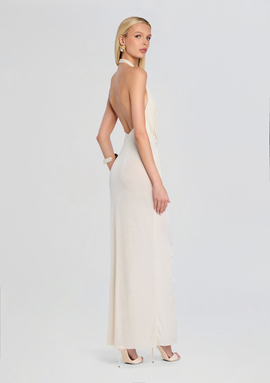 Kayla Maxi Dress by SEROYA in Eggshell, product image 4