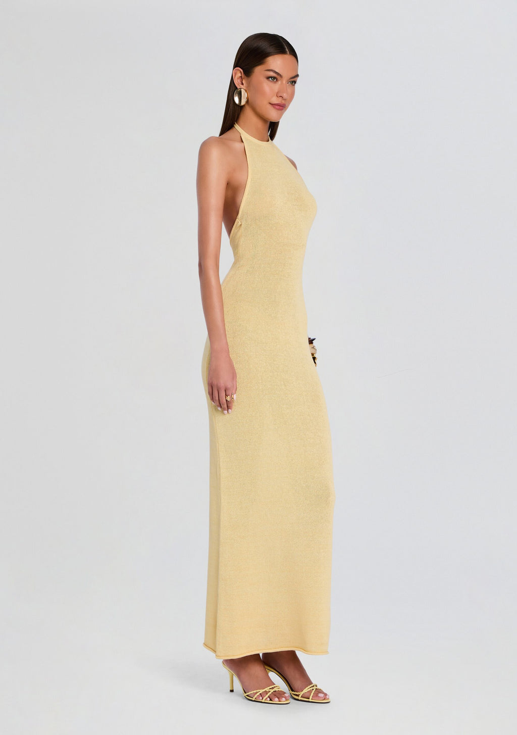 Keri Knit Maxi Dress by SEROYA in Butter, product image 3
