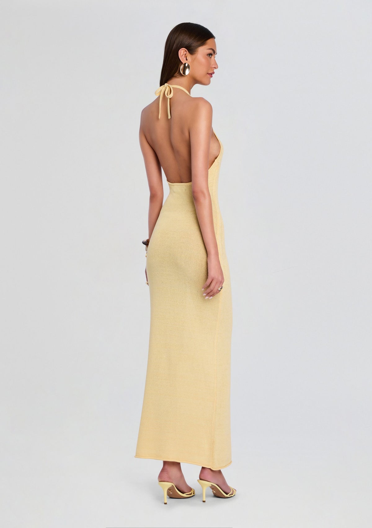 Keri Knit Maxi Dress by SEROYA in Butter, product image 4