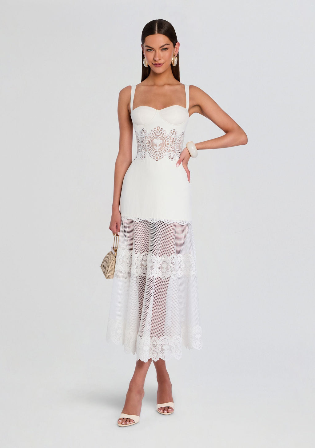 Olenna Dress by retrofête in Ivory, product image 1