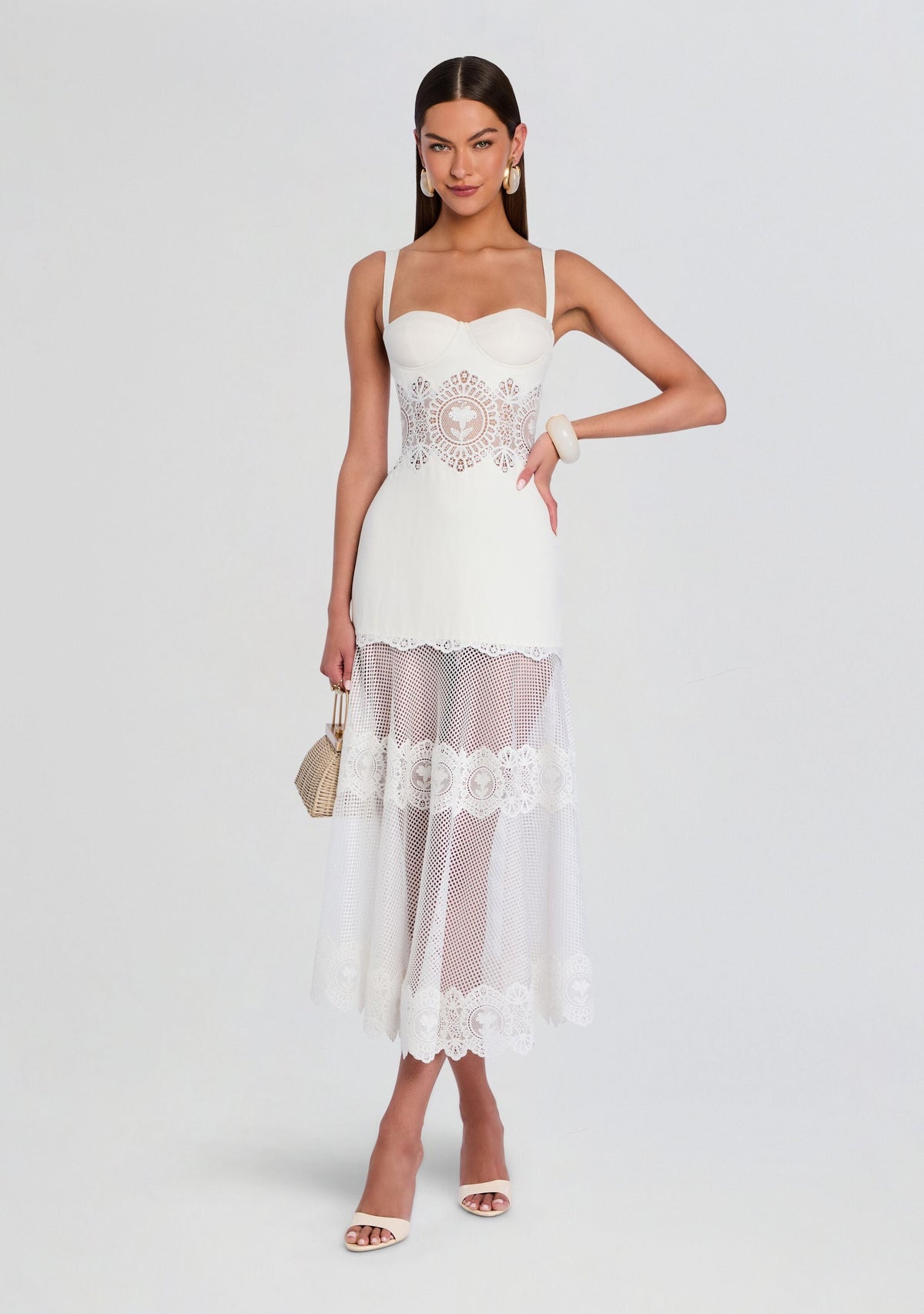 Olenna Dress by retrofête in Ivory, product image 1
