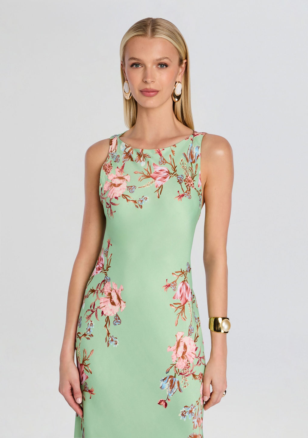 Ezra Bias Maxi Dress by Hemant & Nandita in Green, product image 5