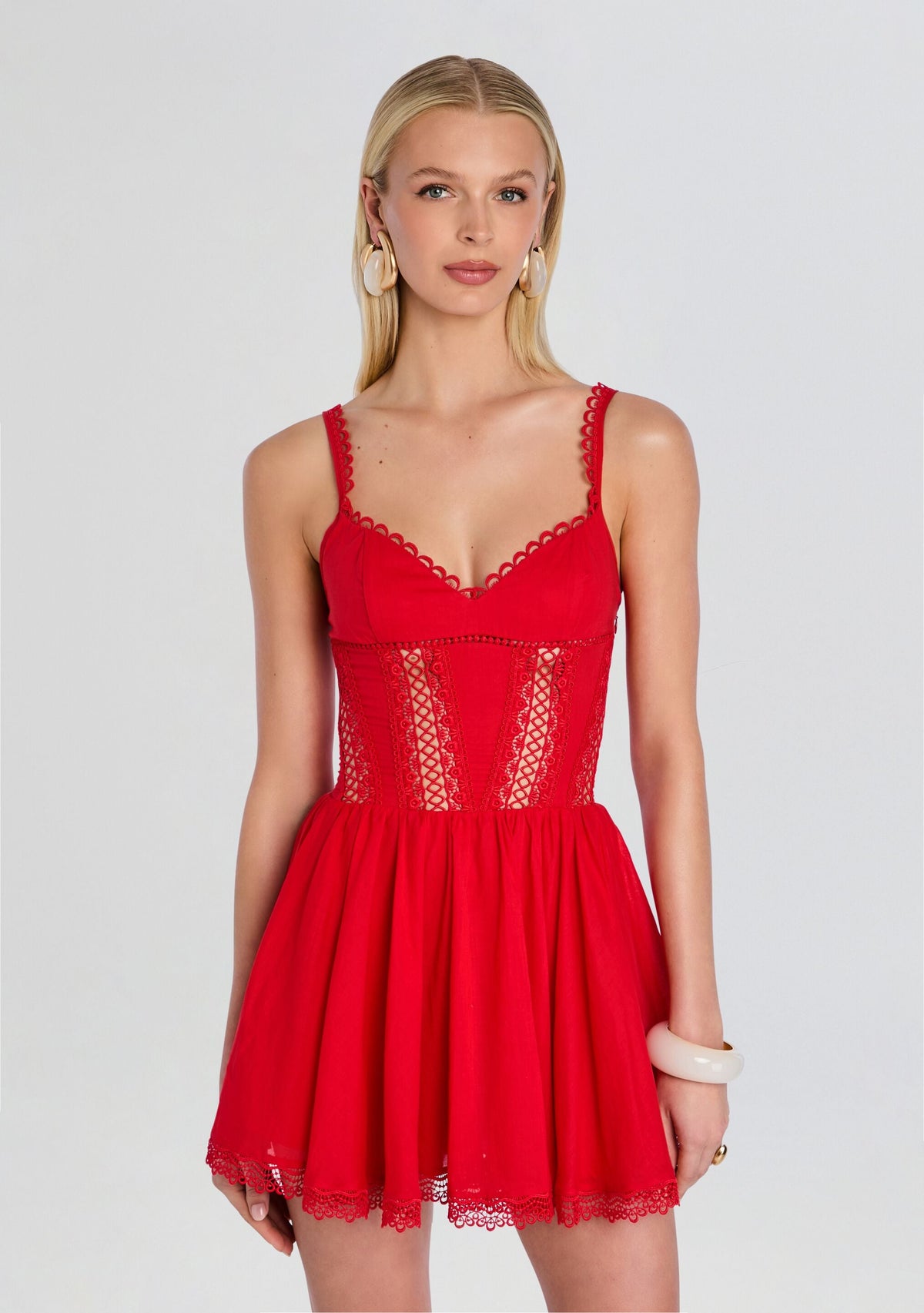 Gardenia Short Dress by Charo Ruiz in Red Ruby, product image 5
