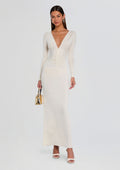 Ebony Maxi Dress by SEROYA in Eggshell, product image 1