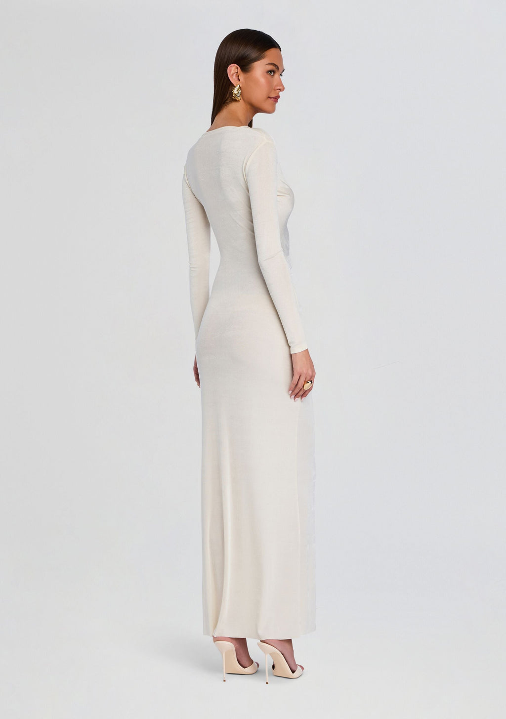 Ebony Maxi Dress by SEROYA in Eggshell, product image 4