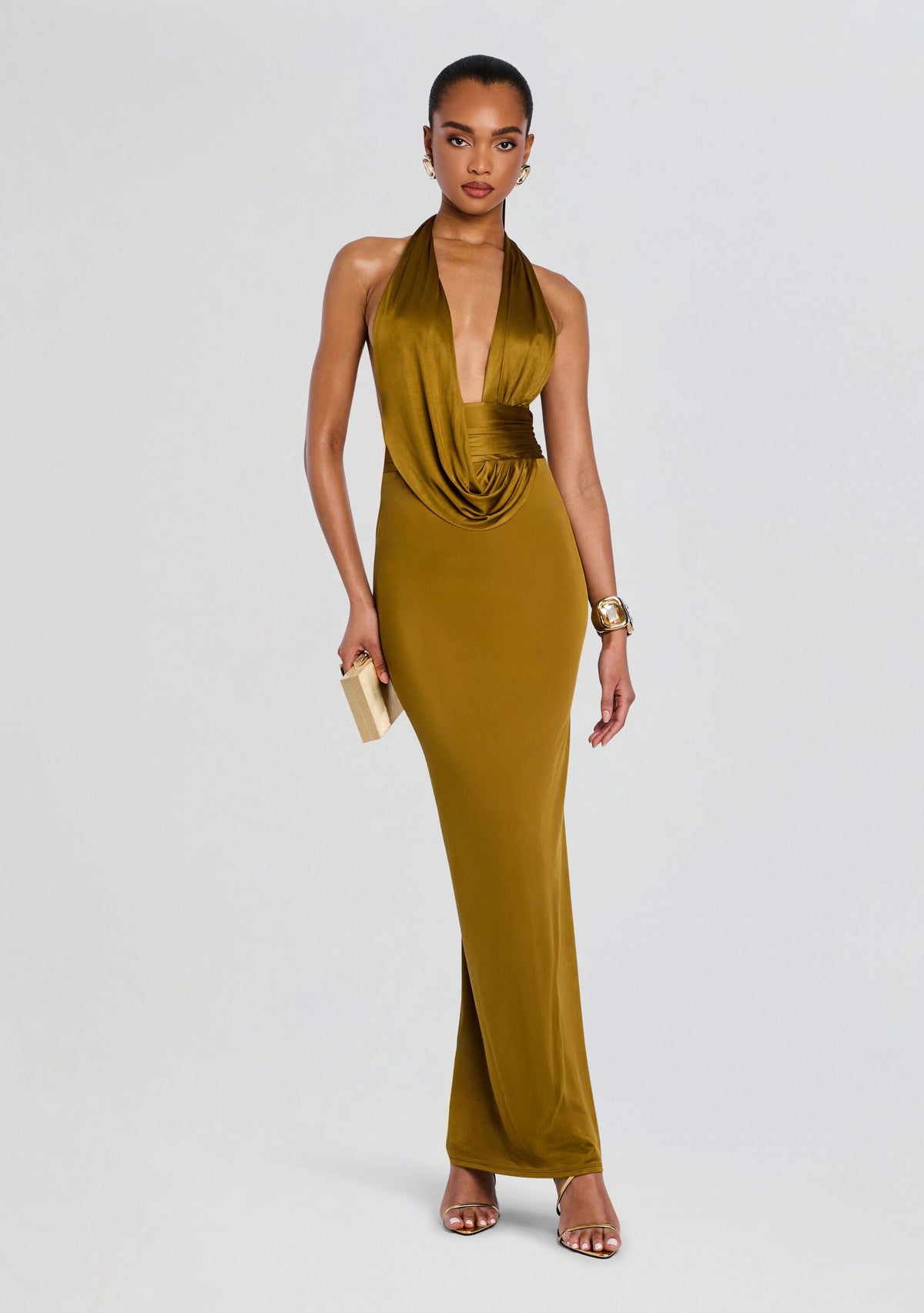 Payton Dress by retrofête in Ochre, product image 1