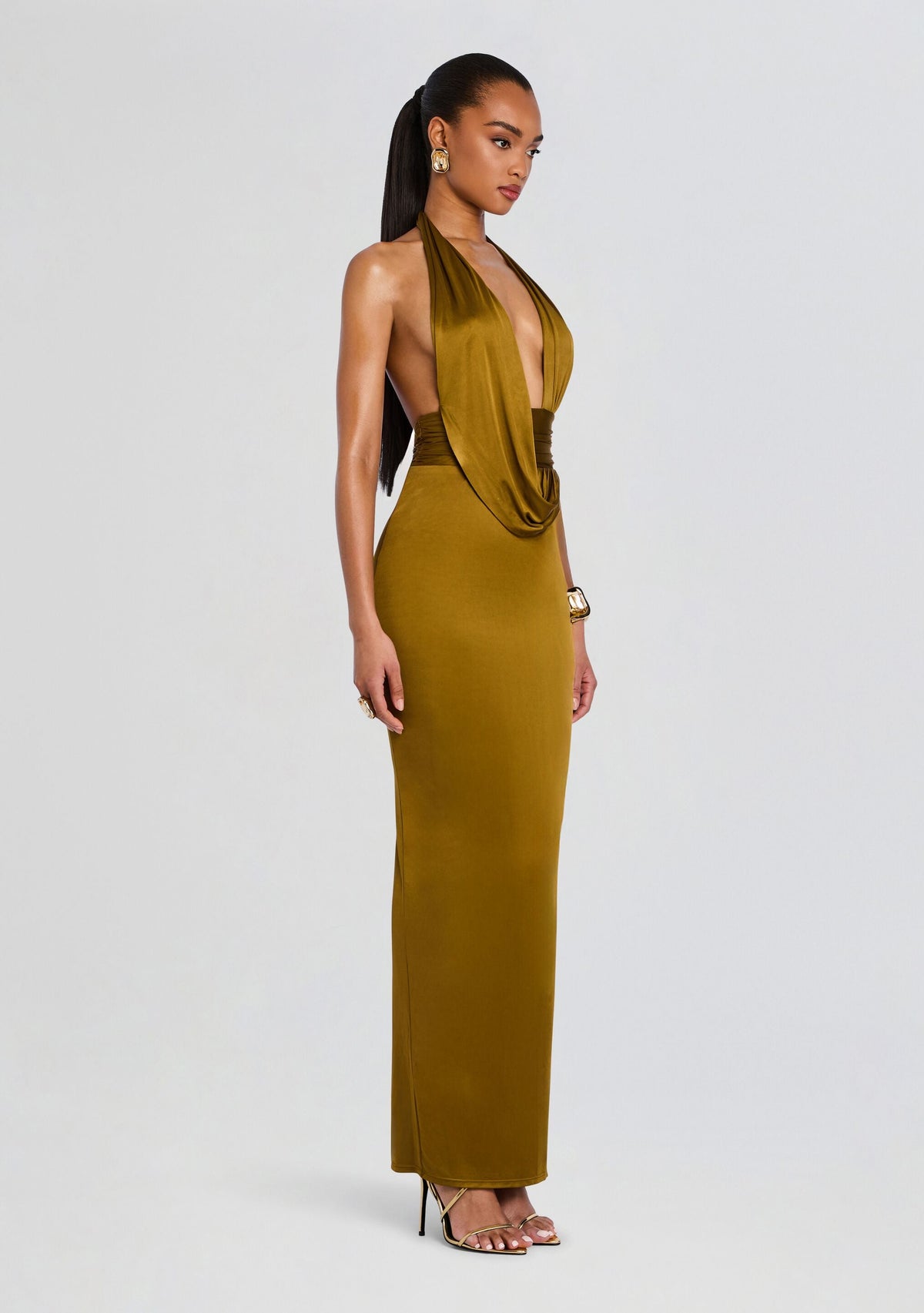 Payton Dress by retrofête in Ochre, product image 3