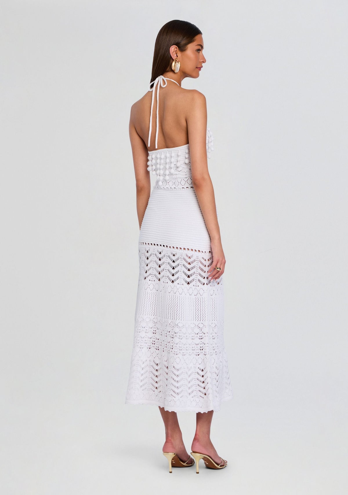 Perette Crochet Dress by retrofête in White, product image 4