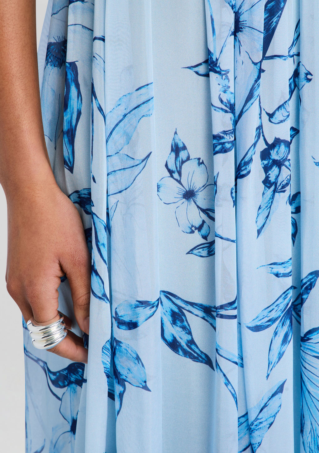 Milo Strapless Flared Dress by Rococo Sand in Blue, product image 2