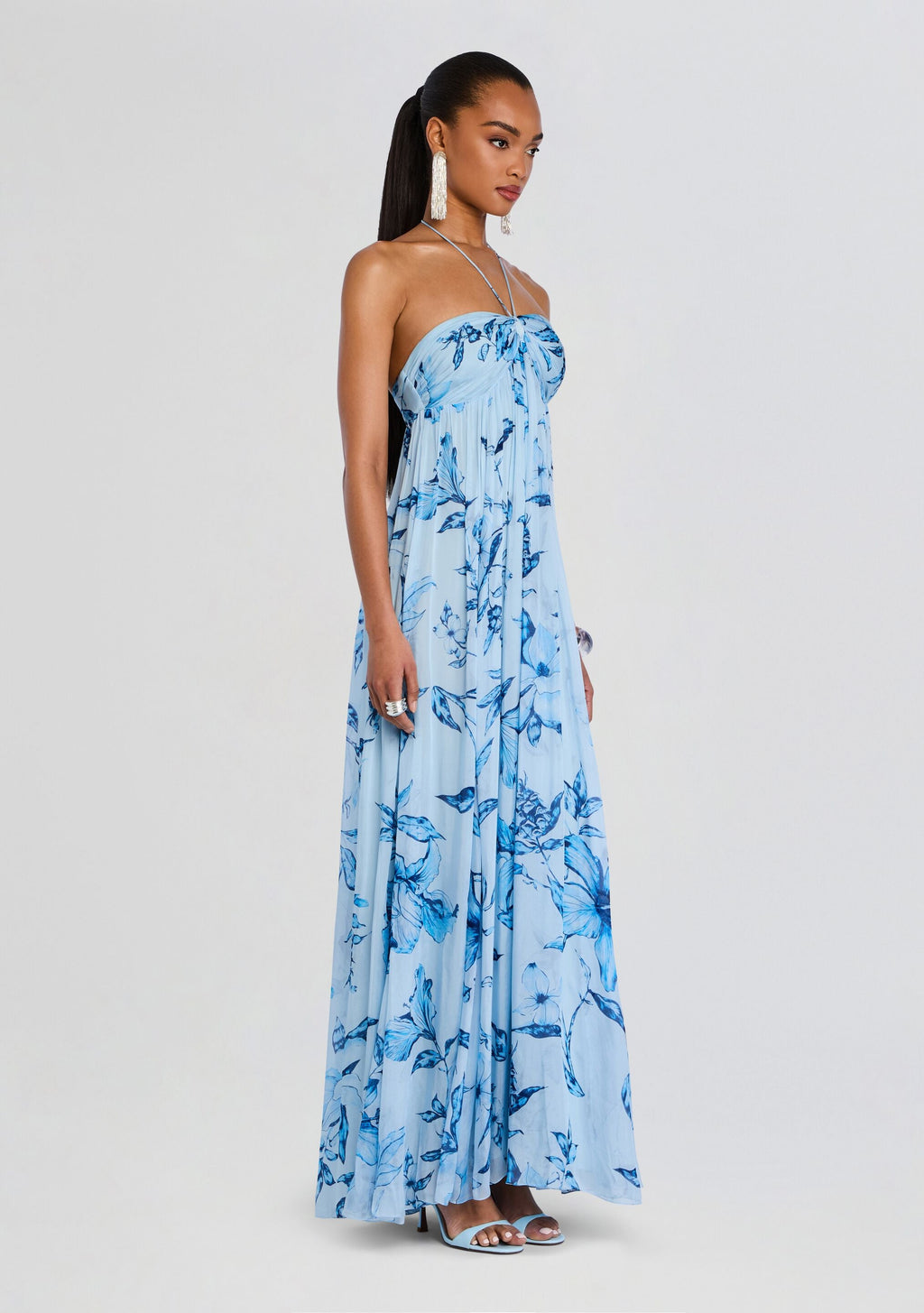 Milo Strapless Flared Dress by Rococo Sand in Blue, product image 3