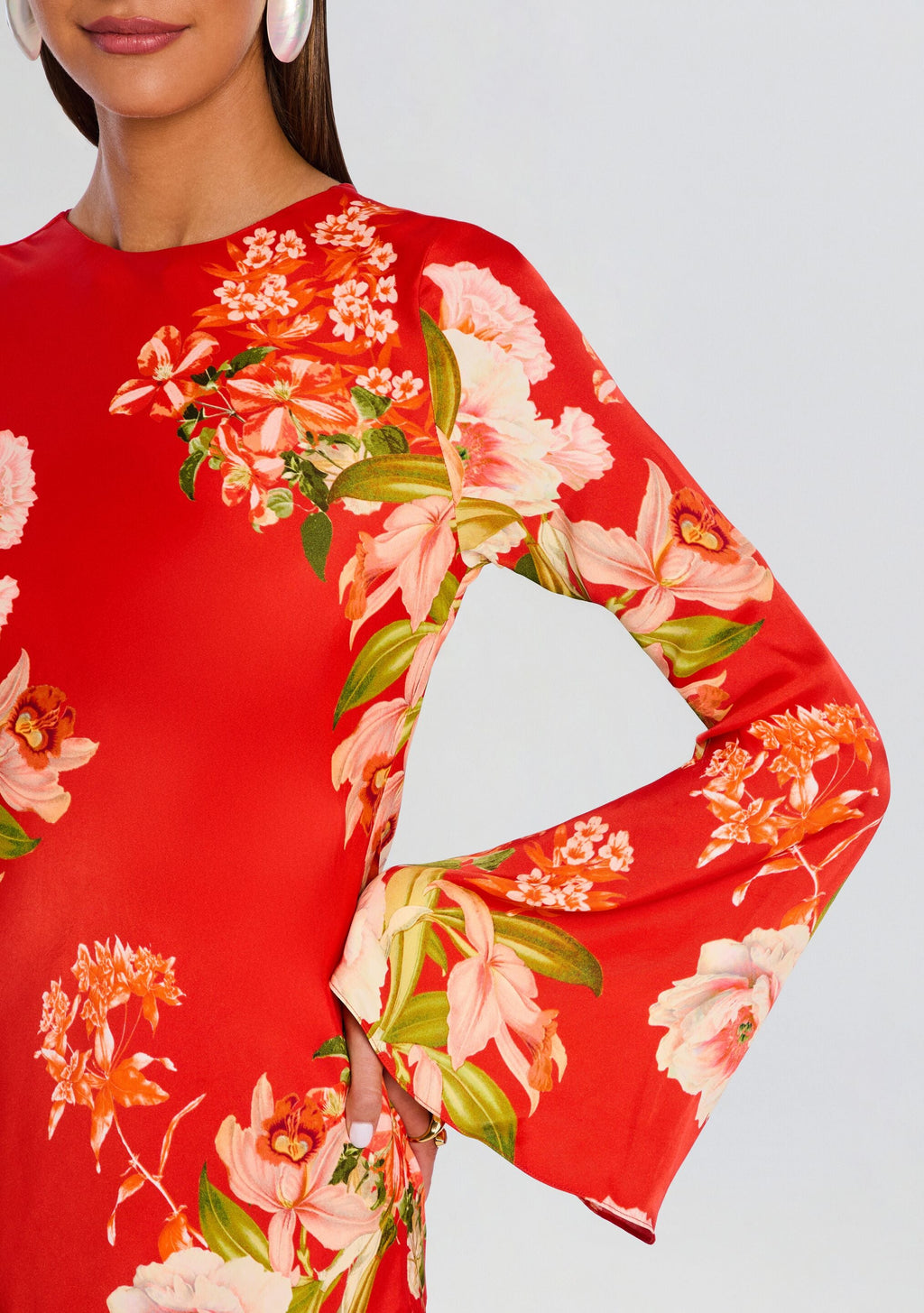 Hibi Back Ties Maxi Dress by Hemant & Nandita in Orange, product image 2