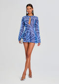 Catherine Mini Dress by Shani Shemer in Indigo Print, product image 1
