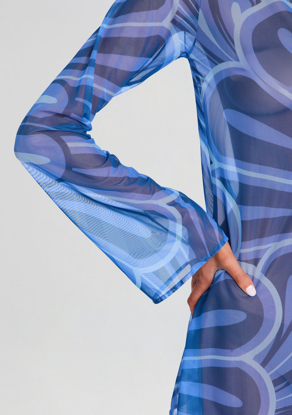 Catherine Mini Dress by Shani Shemer in Indigo Print, product image 2