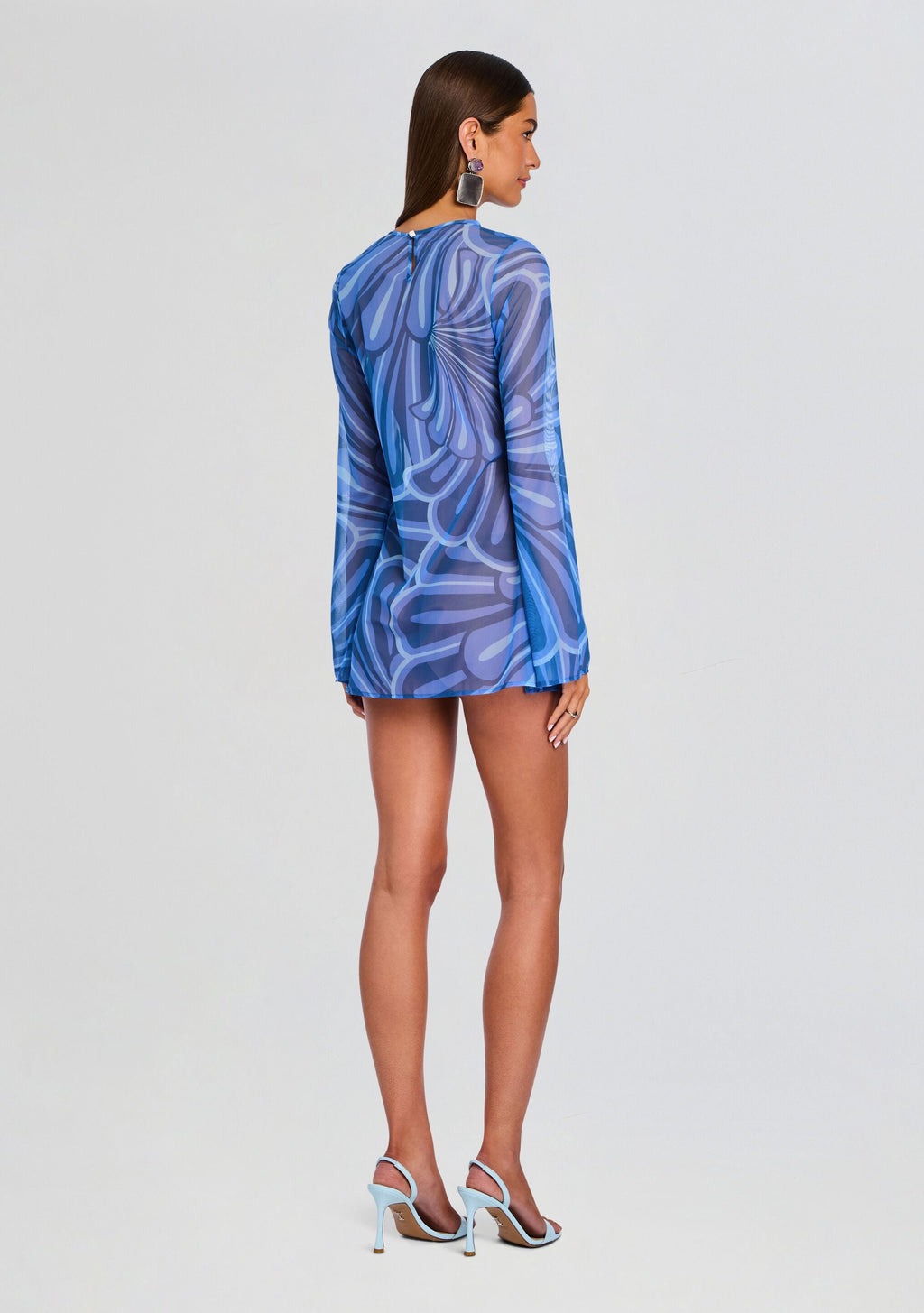 Catherine Mini Dress by Shani Shemer in Indigo Print, product image 4