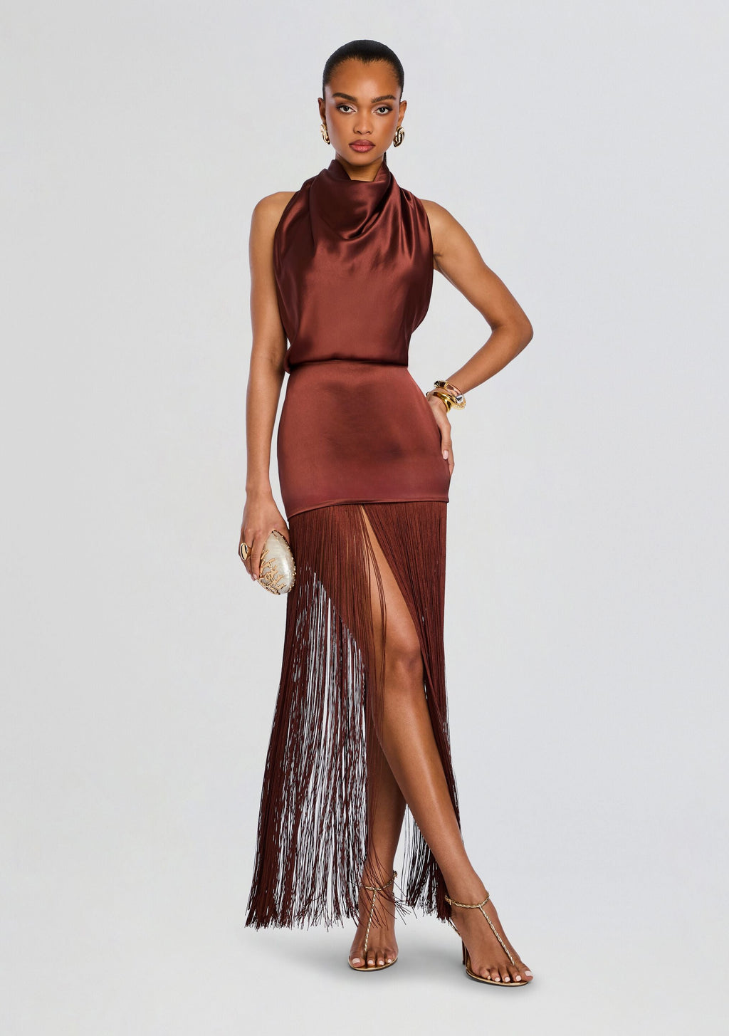 Cyrelle Dress by retrofête in Chestnut, product image 3