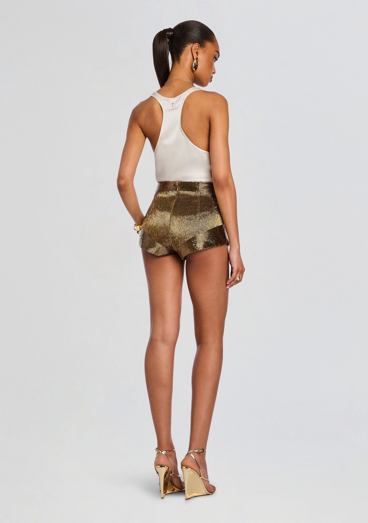 Elualy Embellished Short by retrofête in Ochre, product image 5