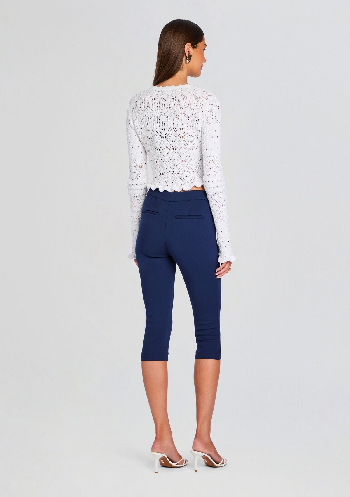 Giuliana Crochet Cardigan by retrofête in White, product image 5