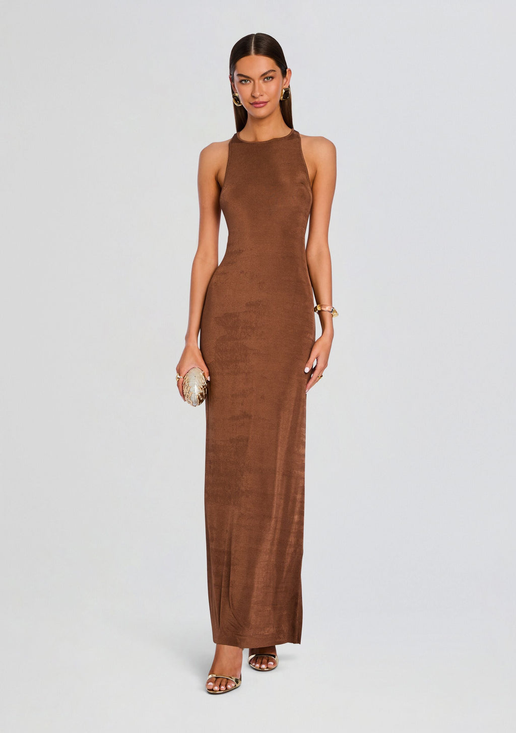 Dove Maxi Dress by SEROYA in Cocoa Brown, product image 1