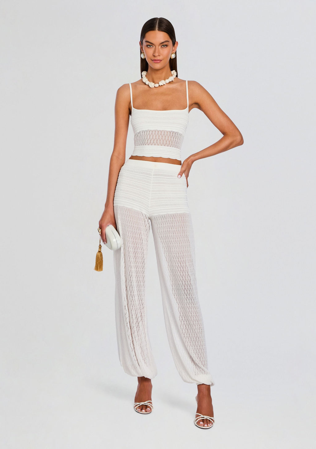 Lesli Knit Top by retrofête in White, product image 2