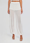 Devyn Knit Pant by retrofête in White, product image 1