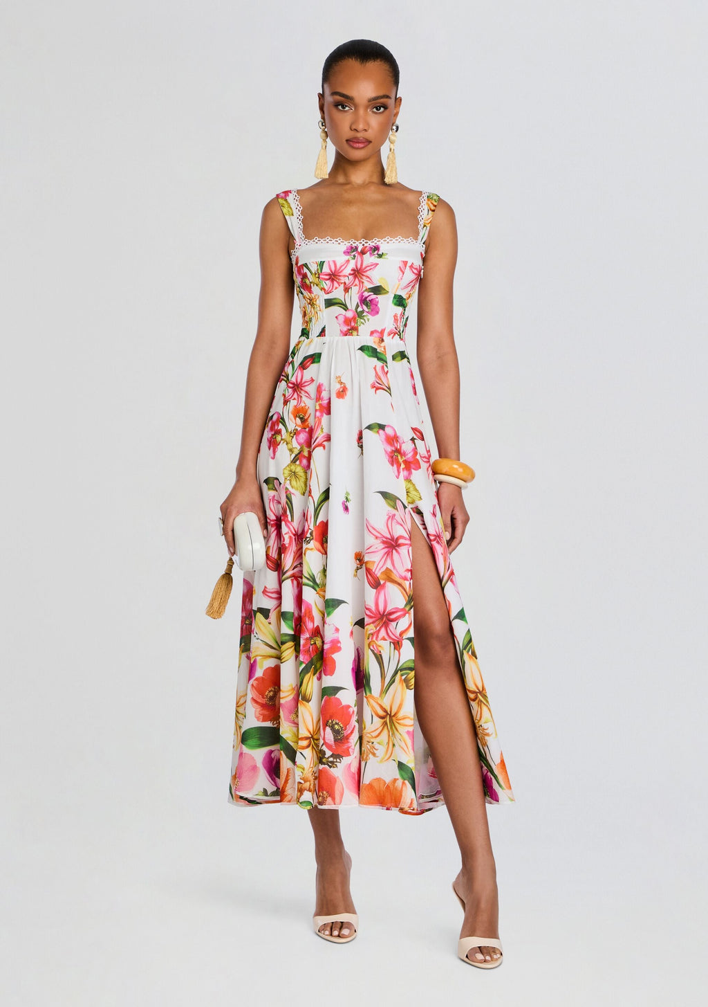 Maui Long Dress by Charo Ruiz in White Bliss, product image 1