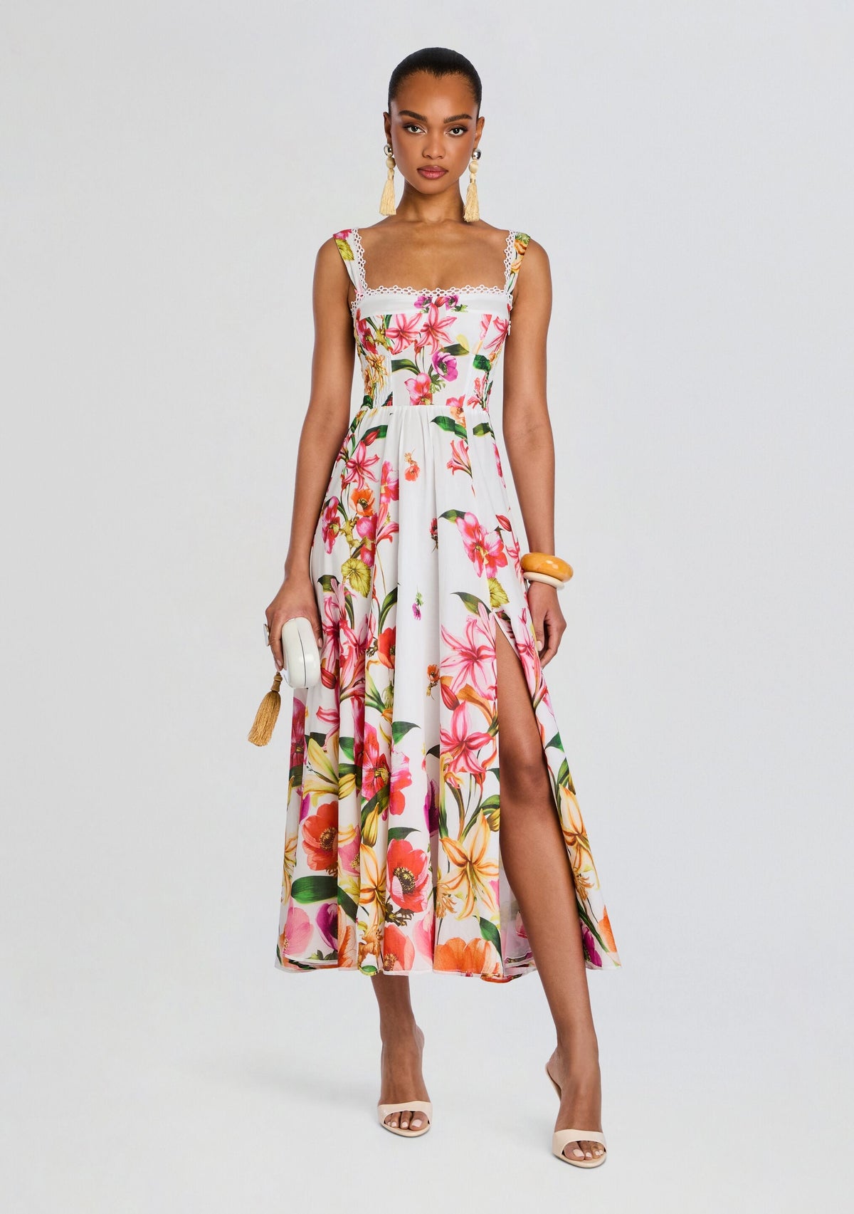 Maui Long Dress by Charo Ruiz in White Bliss, product image 1