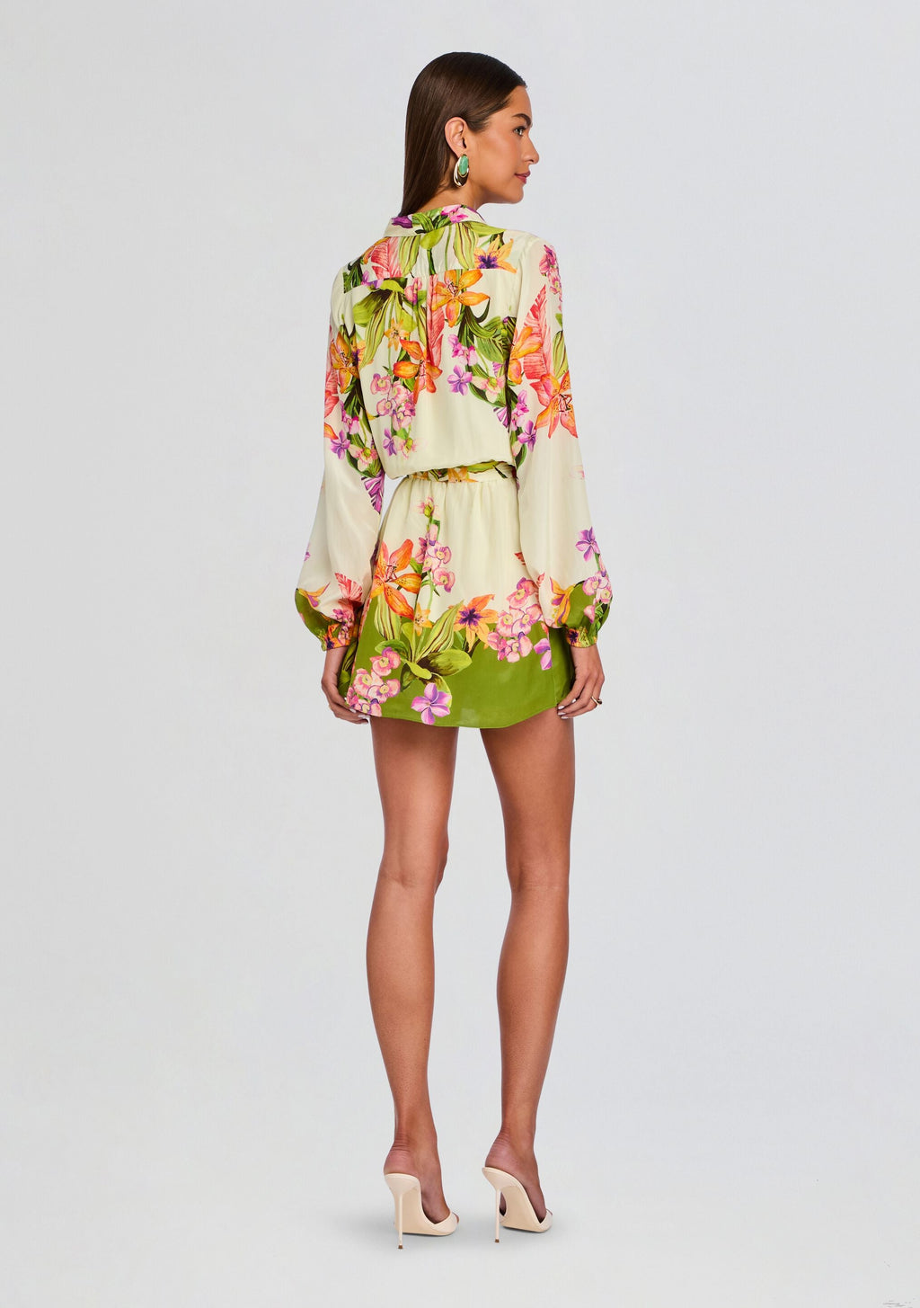 Dio Mini Dress with Detachable Belt by Rococo Sand in Cream, product image 4
