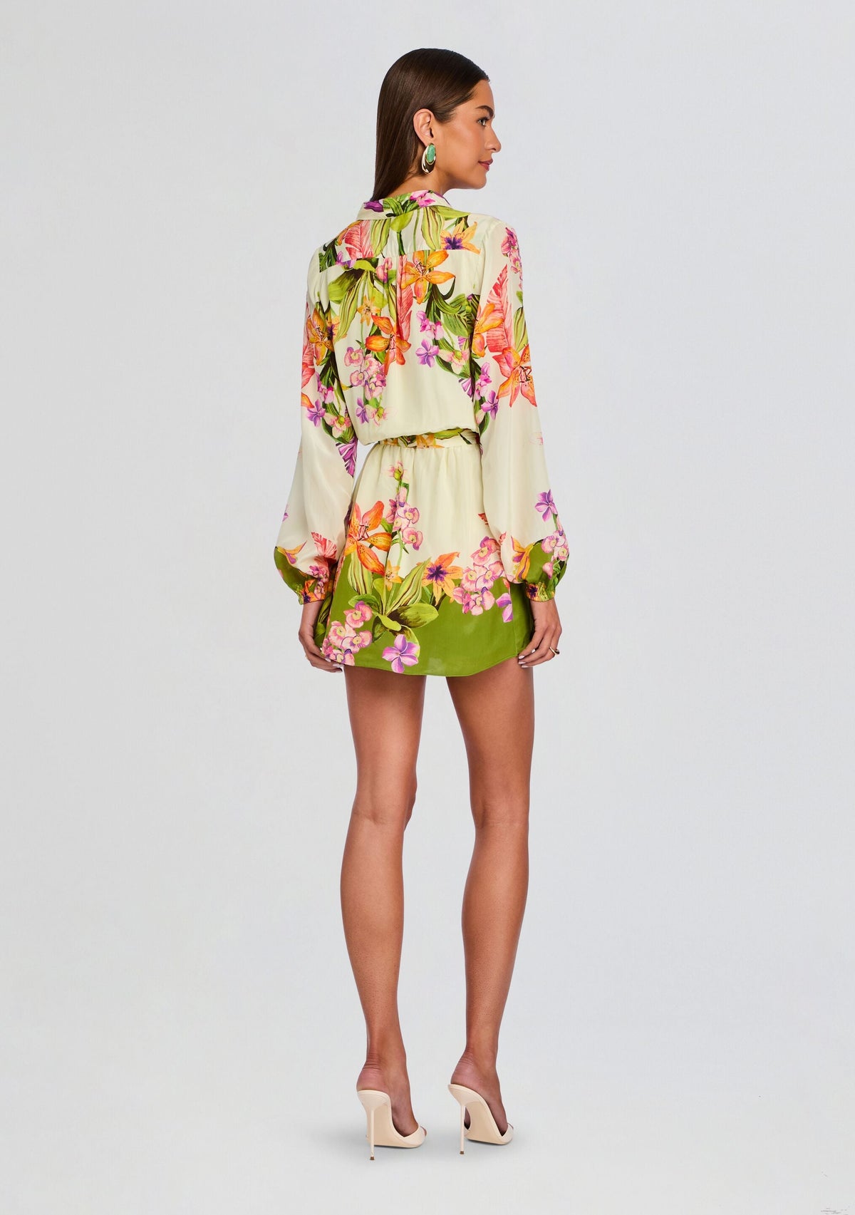 Dio Mini Dress with Detachable Belt by Rococo Sand in Cream, product image 4
