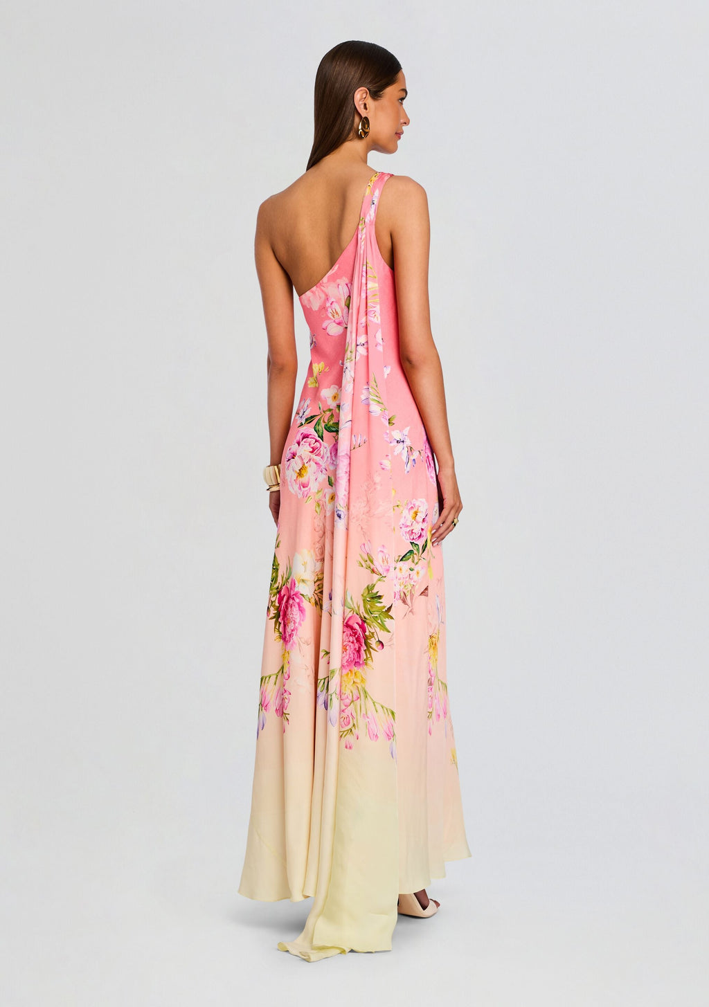Avya One Shoulder Sash Dress by Hemant & Nandita in Multi, product image 4